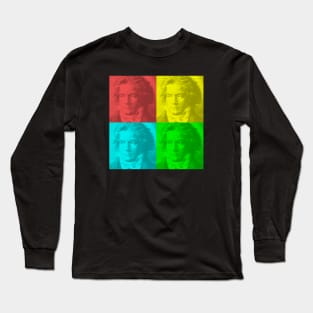 Beethoven Portraits In Squares Long Sleeve T-Shirt